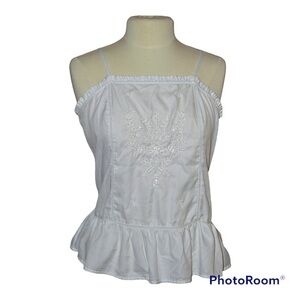 EXPRESS White Beaded Top